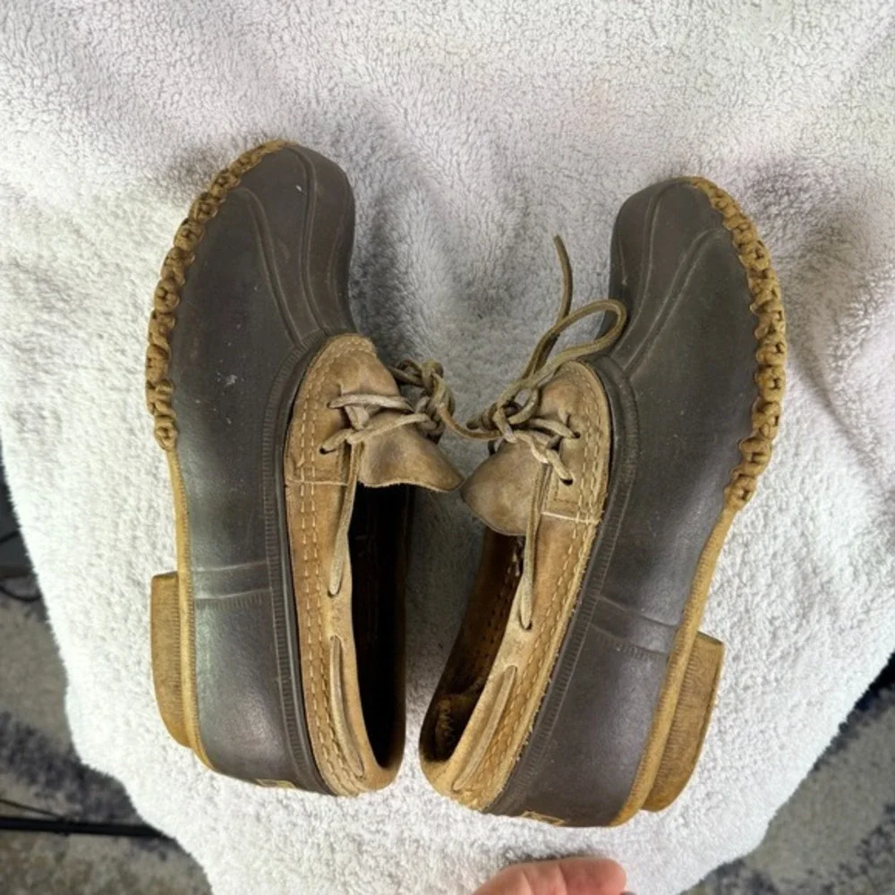 Vintage LL Bean Boot Womens Leather Rubber Duck Shoe‎ Size 9M Made In USA Maine